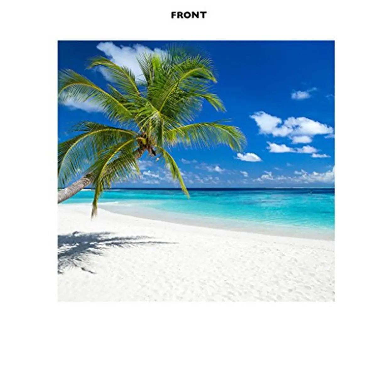 212 MAIN Artistic Ocean Tropical Beach Scene Print Backdrop Wall Decal - 84x88 in, Ocean Inspired Design, Advanced Graphics, Laminated, Free-Standing, Photo Op Accent for Commercial/Office Furniture