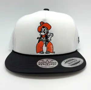 Hooey-Oklahoma State White Panel Trucker with white/black/orange Pistol Pete Logo-OSFA