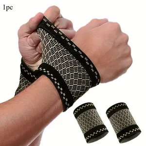 1pc Order A Size Up Copper Wrist Compression Sleeve, Compression Wrist Brace Wrist Support Wrap Improved Circulation,  Elastic Wrist Band For Men And Women Sport