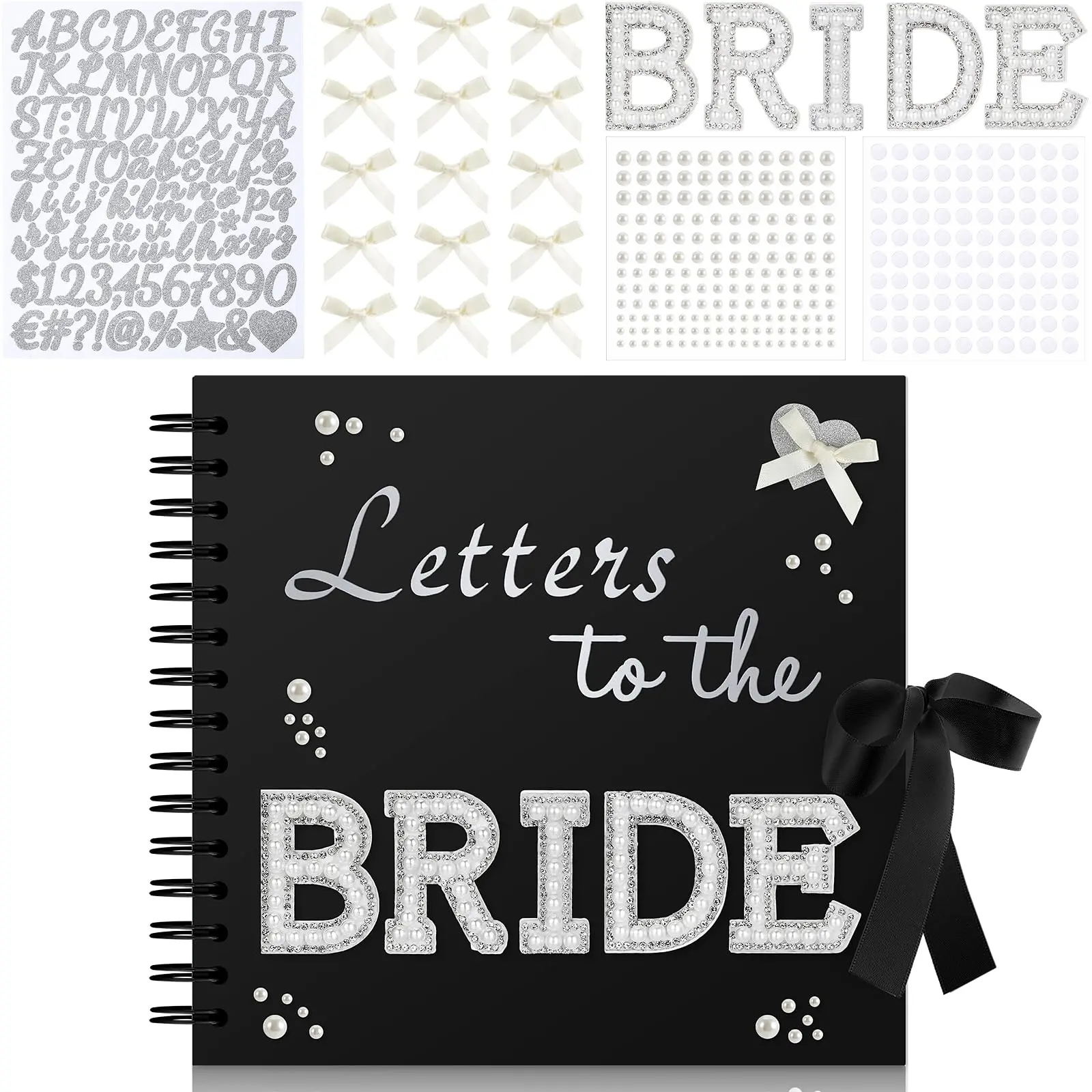 Letters to the Bride Book Wedding Gift - Heartfelt Wedding Letters Scrapbook for Bride, DIY Bridal Shower Gift from Bridesmaids & Mom, Elegant Pearl Decor Keepsake Memory Book for Wedding Morning Letters to the Bride Book Wedding Gift - Heartfelt Wedding Letters Scrapbook for Bride, DIY Bridal Shower Gift from Bridesmaids & Mom, Elegant Pearl Decor Keepsake Memory Book for Wedding Morning