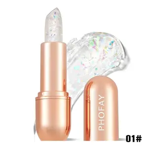 PHOFAY Moisturizing Jelly Lipstick - Single Item, Warm-Tinted Hydrating Lip Color
