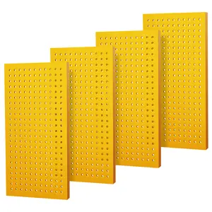 4 Pack Metal Peg Board Panels for Workbench, Shop, Shed Modular Peg Board Organizer Board Kit, pegboard Wall Organizer