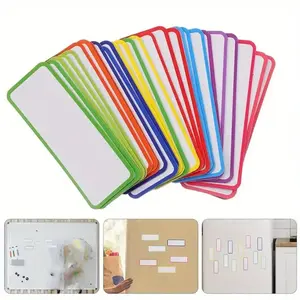 Magnetic Whiteboard Sticky Labels, 27pcs/set Reusable Magnetic Whiteboard Sticker, Self Adhesive Stickers Erasable Label Sticker Adhesive Tabs for Home Office School Dormitory