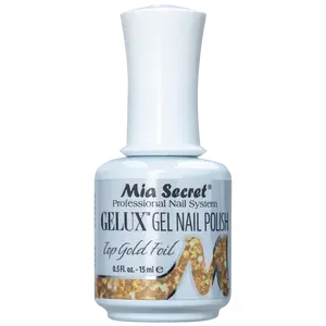 Gelux Gel Polish Top Gold Foil