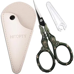 Vintage Sewing Scissors with Cover, Small Scissor All Purpose Mini Shears for Craft Needlework Cross Stitch Detail Cutting Thread Snips