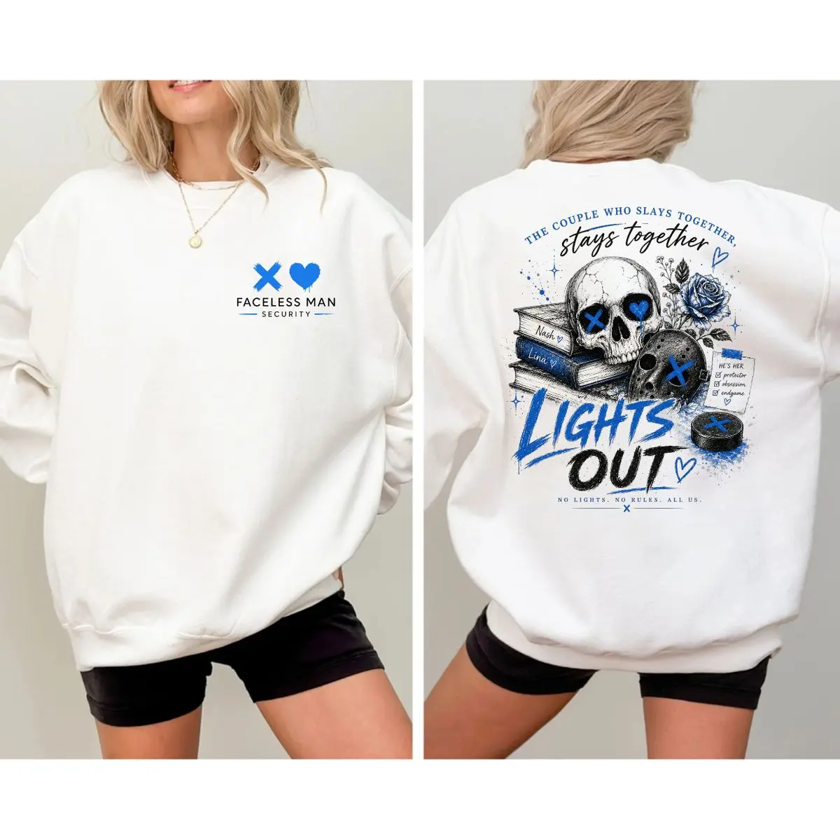 Lights Out Book Sweatshirt/Shirt/Hoodie, NavessaAllen, Into Darkness Shirt, Book Merch, Dark Romance, Unisex Sweater Pullover Tee