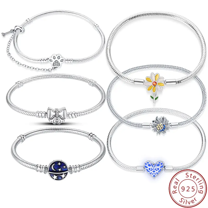 bracelets for women 925 silver, star and moon bracelet, bracelet, simple and exquisite gift,braclet business bracelet fashion bracelet Outdoorfun bra