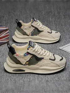 Unisex Durable Anti-Slip Platform Shoes: Anti-Slip Lug Sole, Wear-Resistant Paneling, Breathable Jacquard. For Hiking/Short Trips Breathable Outdoor Shoes