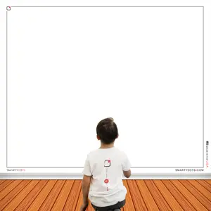 Smarty Dots | BLANK Dry Erase Without A Trace FlexiBoard Glueless Optically Transparent Truly Repositionable Flexible Thick Premium Quality Any Surface Made in The USA (58x48)