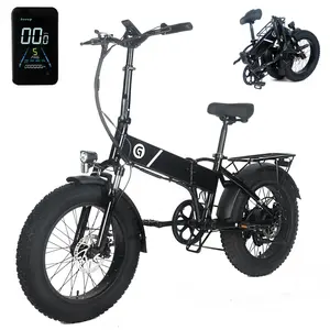 【GARVEE】20" x 4.0 Fat Tires Folding Electric Bike for Adults with 48V Removable Lithium Battery, 750W Peak Power, Large LCD Display, and 6 Levels of Pedal Assist for Commuting and Riding