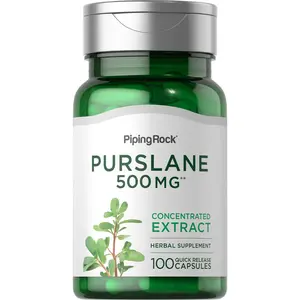 Piping Rock Purslane Supplement 500mg | 100 Capsules | Portulaca Oleracea | Non-GMO, Gluten Free