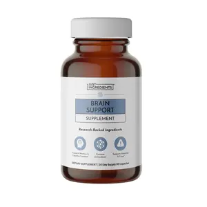 Just Ingredients Organic Brain Support Supplement with Citicoline, Bacopa, & Rosemary Extract for Cognitive Performance