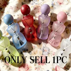 High-End Spiral Cap Perfume Bottle, 30ML Capacity, Color Matte Glass Material, Travel-Friendly Empty Bottle for Cosmetics Use