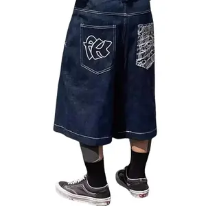 Mens Loose-Fit Summer Denim Shorts In The American West Coast Style