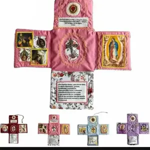 Handcrafted Pocket Devotional – Catholic Travel Prayer Kit with Cross & Prayer Quilt, Handmade Christian Gift for Daily Faith and Spiritual Reflection Bible