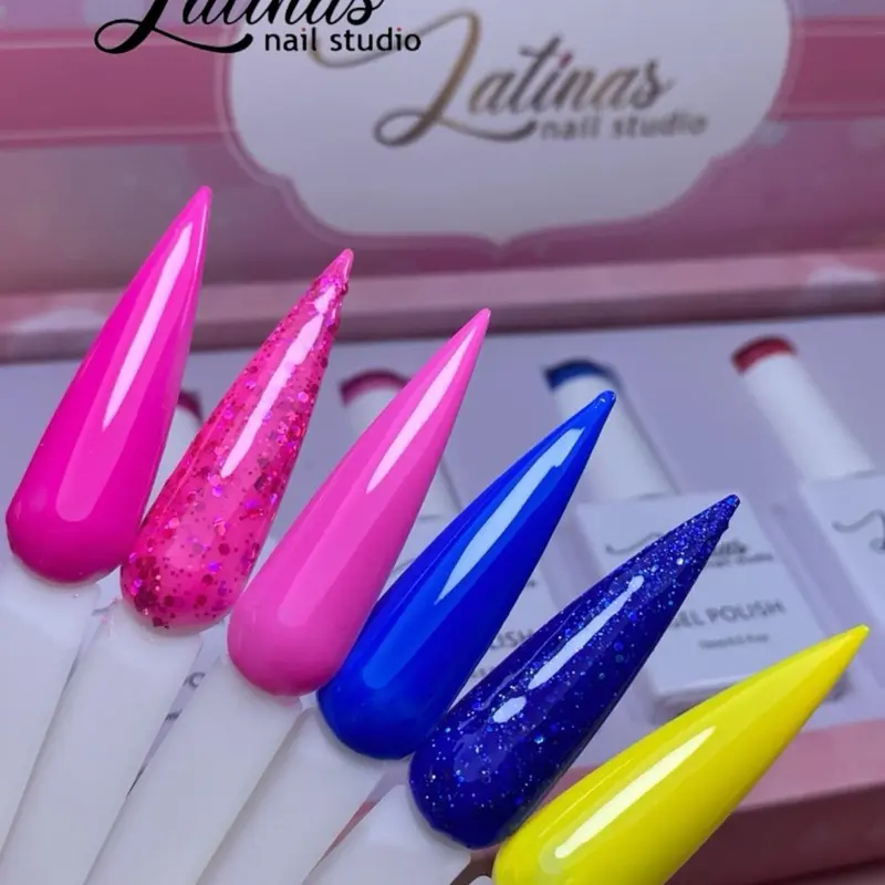 LATINAS NAIL STUDIO 6 Piece Set (Sailor Moon)  with Glitter,Gel Includes Various Color Shades for Beginners, Easy to Remove Formula