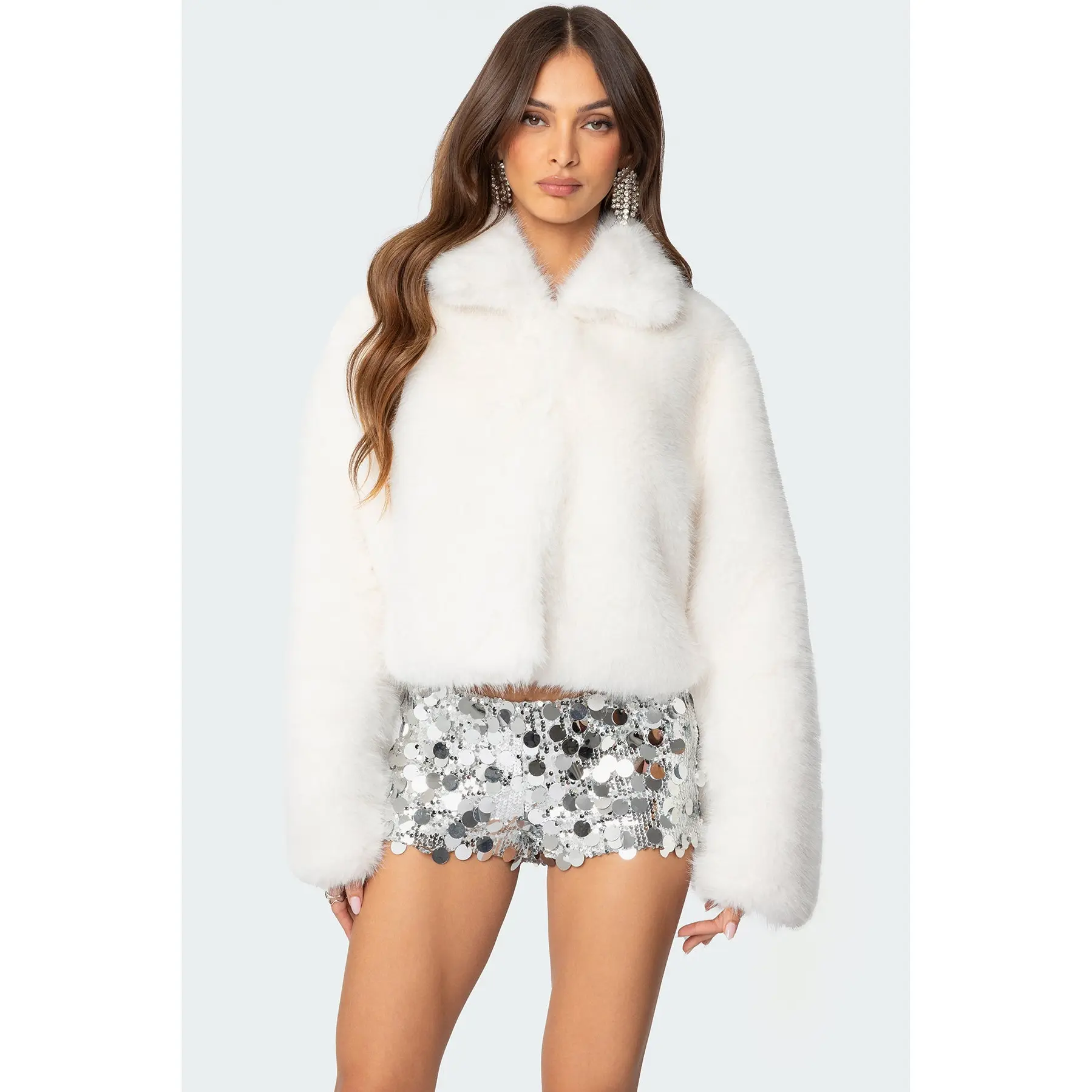 Nathalie Cropped Faux Fur Jacket Nathalie Cropped Faux Fur Jacket