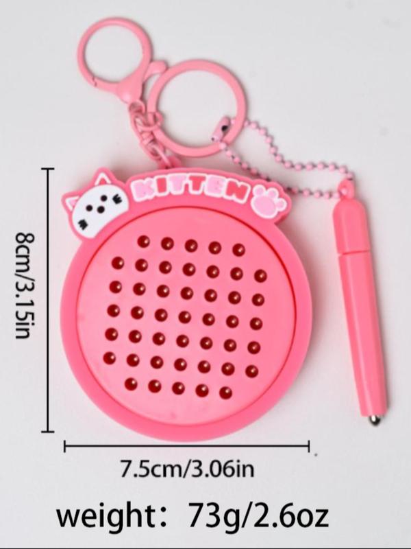 Creative Stress Relief Keychain, Magnetic Drawing Board with Pen, Fun Cute Cat Design, Portable Bag Charm, Perfect Party Gift Idea, Stylish Keychain