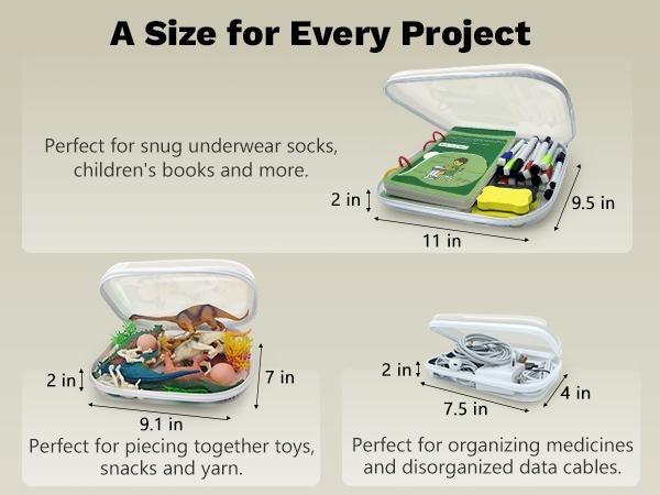 6Pcs Clear Hard Shell PVC Zipper Bags, Transparent Waterproof Travel Organizer Pouches, Dustproof Cosmetic & Toiletry Storage Cases for Makeup, Toiletries & Accessories