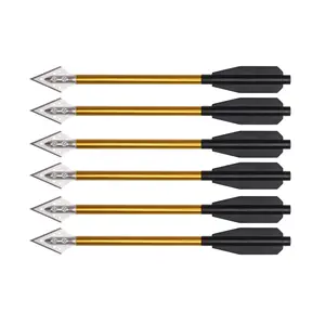 6.5'' 3/6Pcs Aluminium Crossbow Bolt Arrow Hunting Archery Fishing Target Arrows