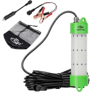 LED Underwater Fishing Light 45W 70W 100W 150W 200W Fish Attracting Light Green Fishing Light Submersible for Dock and Boats IP68 Waterproof