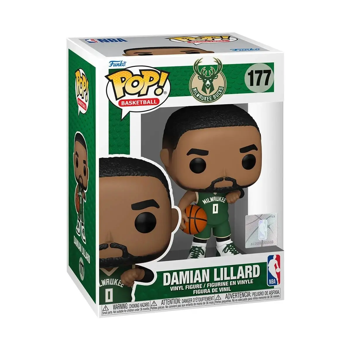 Funko Pop Vinyl Figure NBA Bucks Damian Lillard 177
