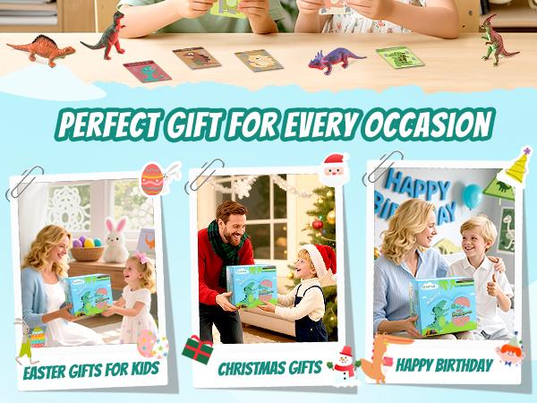 Bath Bombs for Kids with Surprise Toys Inside - 9 Pack Dinosaur Bath Bombs Gift Set, Dinosaur Toys for Kids 3 4 5 6 7 8 9 Years, Easter Gifts for Kids, Easter Basket Stuffers Bubble Bath Fizzes