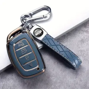 TPU Car Remote Key Chain Shell Cover Tape Keychain Hyundai for Elantra GT for Ioniq for Sonata for Tucson Smart Remote Keyless