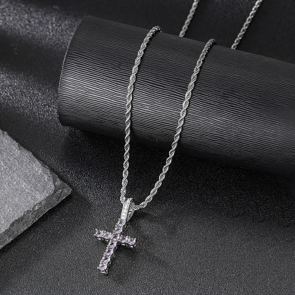 silver Lavender Purple Pendant