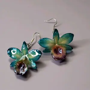 Real Orchid Earrings