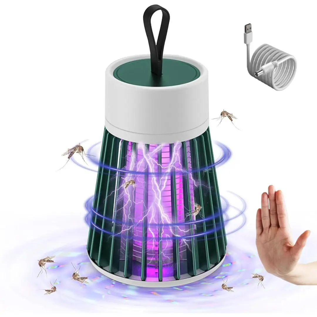 Portable Mosquito Zapper, USB Rechargeable Mosquito Killer Lamp, Household Mosquito Killer for Indoor & Outdoor Use