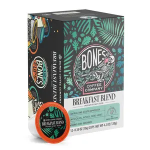 Bones Coffee Company | Breakfast Blend Coffee Pods 12 Count Medium Roast Keurig Compatible Bones Coffee Company | Breakfast Blend Coffee Pods 12 Count Medium Roast Keurig Compatible