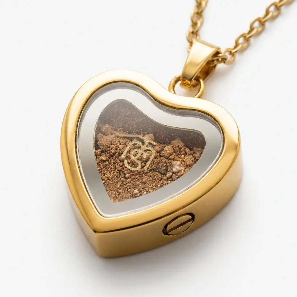 Certified Temple Mount Soil Necklace – Heart Pendant in Silver, Rose Gold, or Gold, Holy Land Faith Jewelry