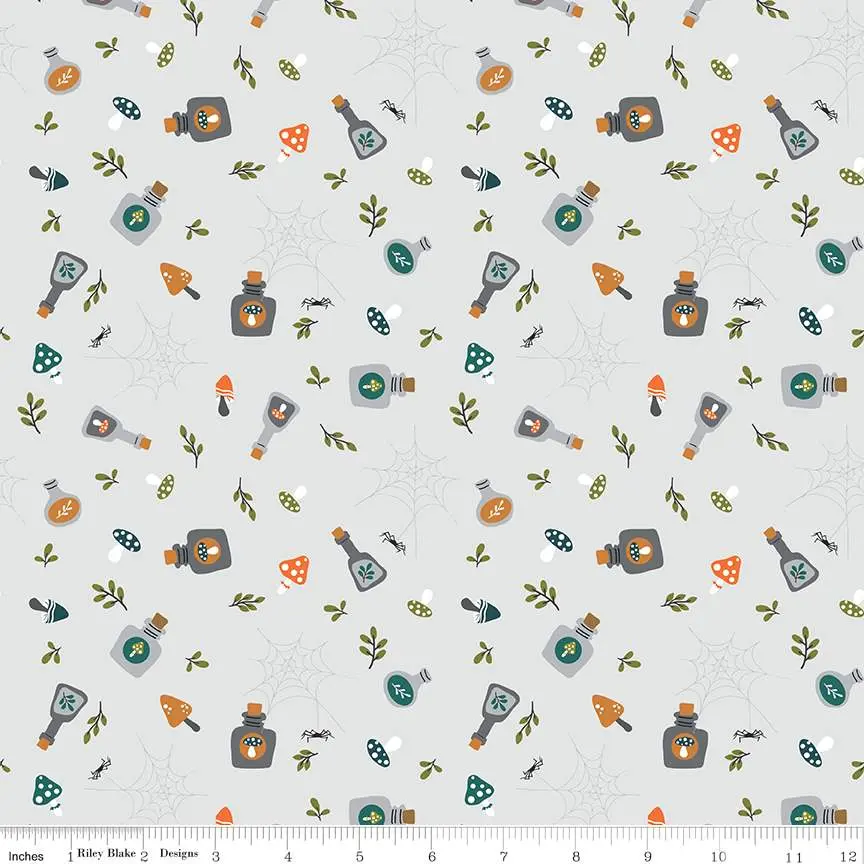 Fabric Riley Blake Smoke Potions Little Witch by the Quarter Yard C14562-SMOKE
