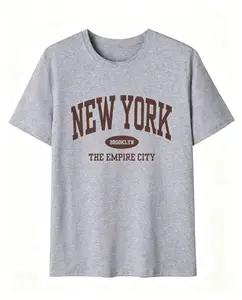 Classic The Empire City New York Brooklyn Graphic Short Sleeve T Shirt Trendy Aesthetic Streetwear Unisex Basic Tee For Men & Women