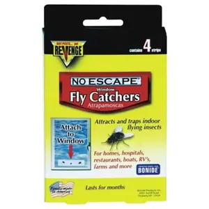 Revenge Window & Screen Fly Catchers | 1 Box, 4 Sticky Strips
