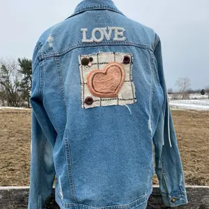 Fully-Customized Needle-Felt Love Waimea Denim Jacket Small
