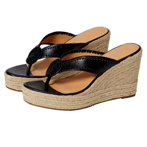 Jack Rogers Rowan Platform Wedge Black / Black  111221WG01-037 Women's