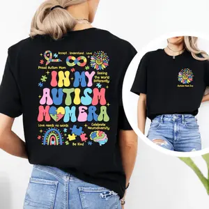 In My Autism Mom Era T-shirt, Neurodiversity T-shirt, Gift For Autism Mom, Autism Mama, Autism Awareness Month, Autism Awareness T-shirt, Mom Hero