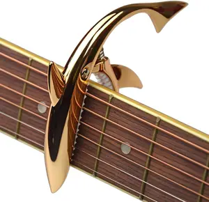 Shark Capo,Zinc Alloy Tone Clip for Acoustic,Folk,Electric Guitar and Ukulele (red )