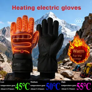 Heated Gloves for Men Women 7.4V 5000mAh Rechargeable Full Touchscreen Waterproof Winter Gloves for Outdoor Skiing Hunting Hiking Warm Gear