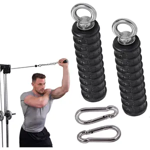 Tricep Rope Handle Pulldown Attachment Fitness  Attachments for Gym , LAT Pull Down Bar for  Machine, Tricep Grip Arm Workout  Attachments