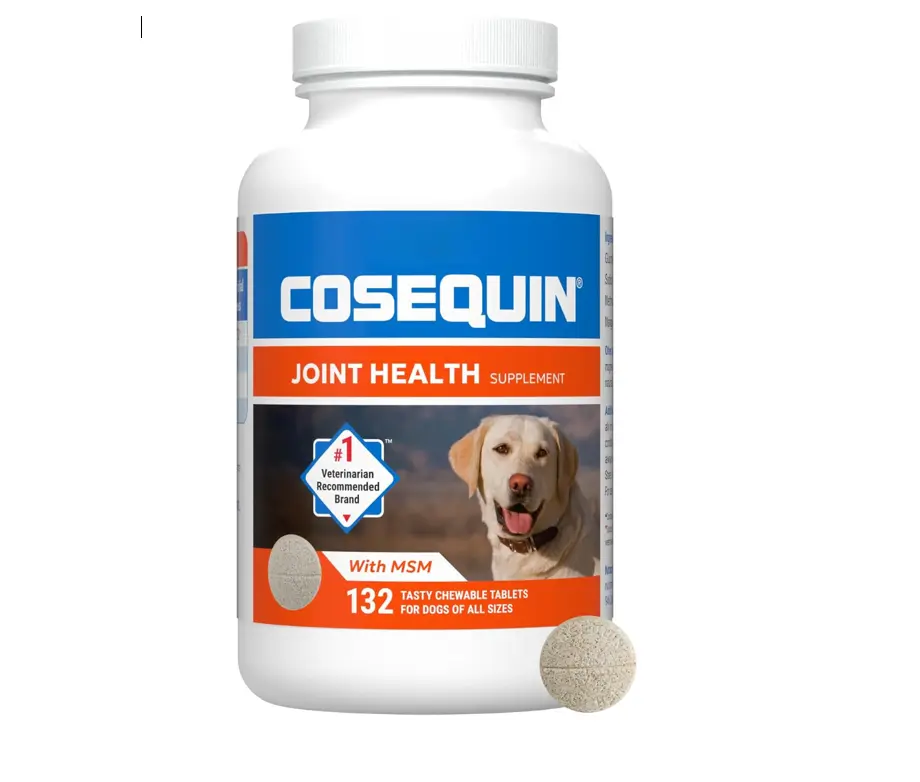 Cosequin for Dogs Joint Health Supplement, Contains Glucosamine for Dogs, Plus Chondroitin and MSM, Supports Healthy Joints, For All Breeds and Sizes, Chewable Tablets, 132 Count