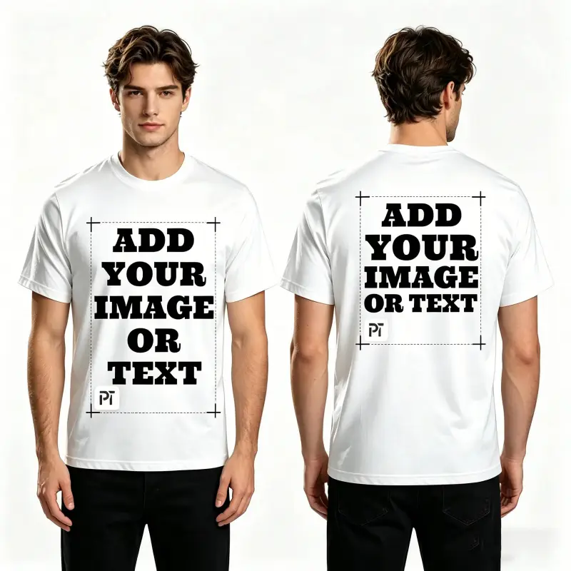 Personalized Custom Men's T-Shirt, Casual Pure Cotton Short Sleeve Printed Tee. Graduation Season - Your Text/Image/Family Photo/Pet Picture/Company Logo/Work Uniforms/Couples/Friends, Anniversary/Thanksgiving/Easter outdoorfun