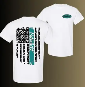Peterbilt Flag T-Shirt, Distressed camo American flag Shirt, Peterbilt Teal American Flag Graphic Tee For Men & Women