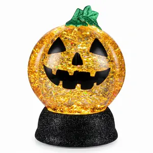 2026 Latest Halloween Music & Flashing Pumpkin Lantern, USB/Battery Powered Jack-O'-Lantern Decor for Room Decor, Lighted Decorative Lights for Scary Season Festive Supplies