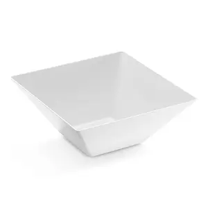 White Square Plastic Serving Bowls (3 qt.)