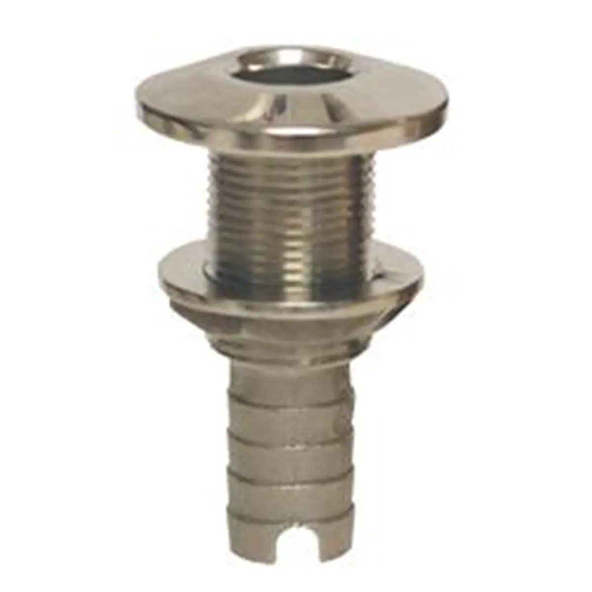 212 MAIN #316 Steel 0.62 in. Stainless Steel Hose Barb Thru-Hull Fitting, NPS Thread, UL Listed, Size 0.62"