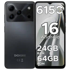 DOOGEE Note 56 Android 16 Phone Unlocked, 24GB+64GB, 6150mAh Battery, 6.56" HD+ 90Hz Display, 8.45mm Slim Body, Gemini AI & NFC