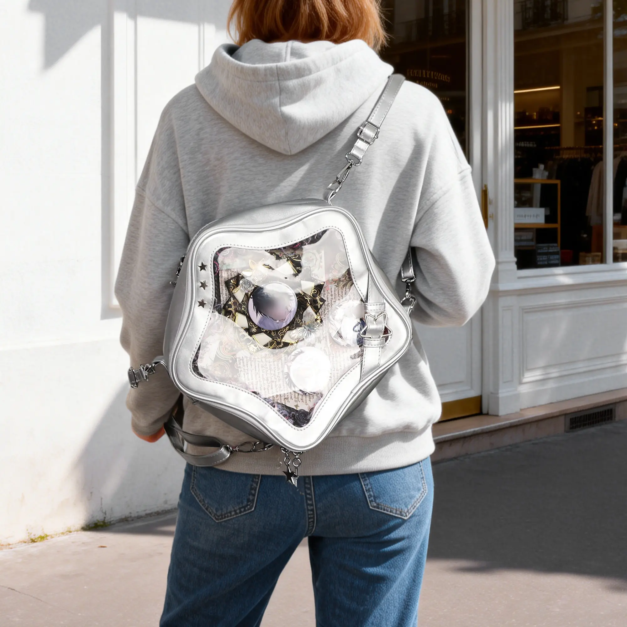 RIVERICH 3-Way Convertible Star-Shaped Ita Bag for Anime & K-Pop